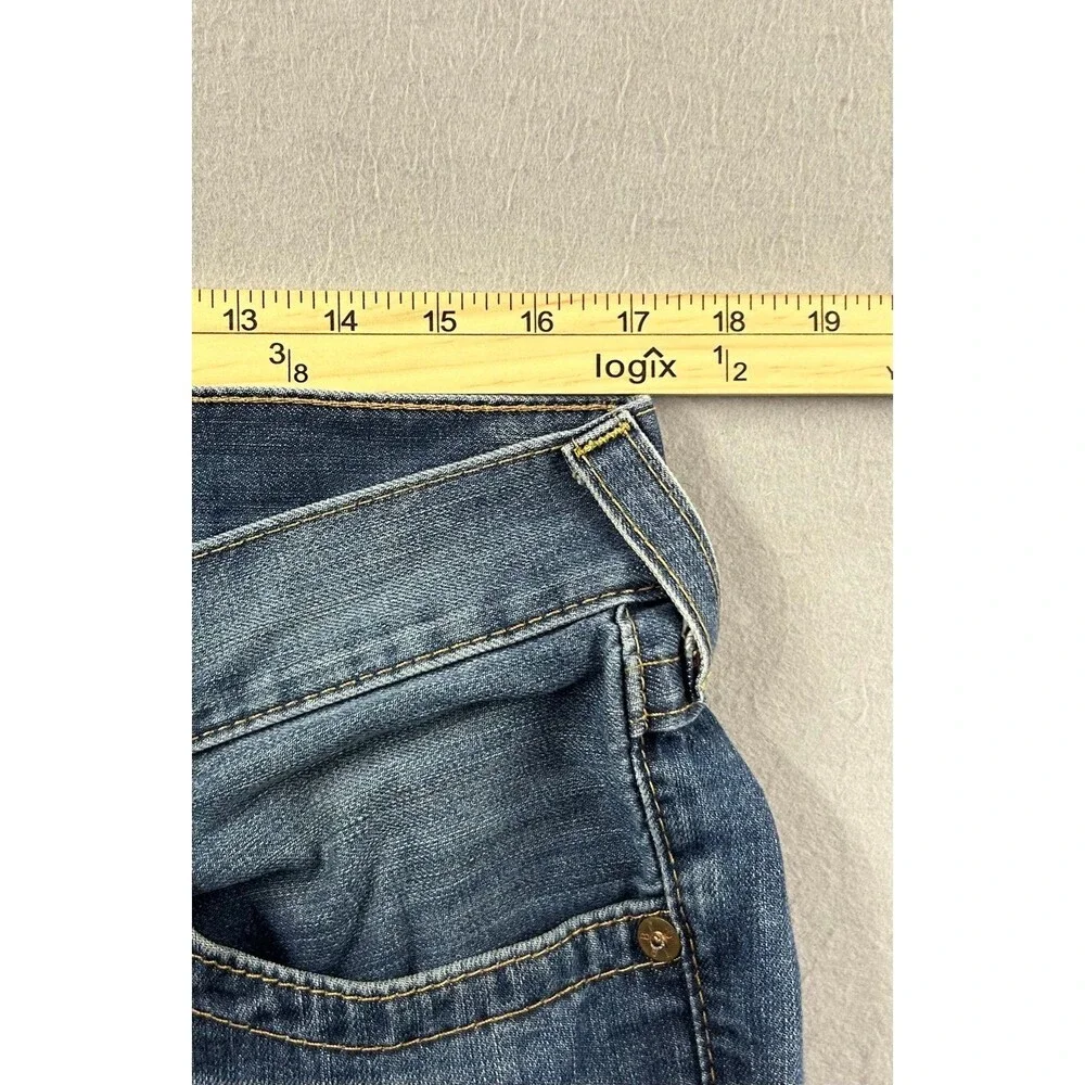 Vintage True Religion Billy Jeans Mens Blue Embroidered Denim Made USA 33